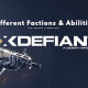 The different factions in xDefiant and the two separate abilities that can be used, which are two different characters.